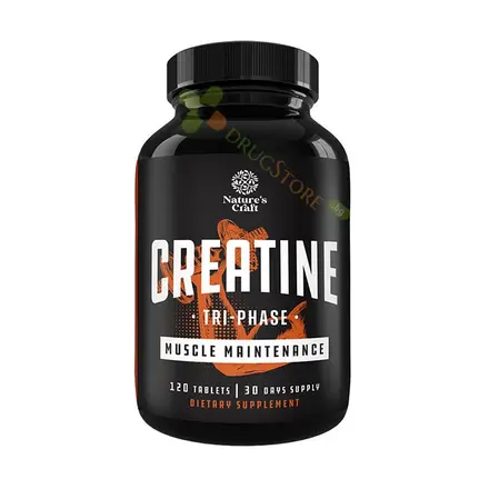 НЕЙЧЪРС КРАФТ КРЕАТИН ТРИО таблетки 120 броя / NATURE'S KRAFT CREATINE TRI-PHASE