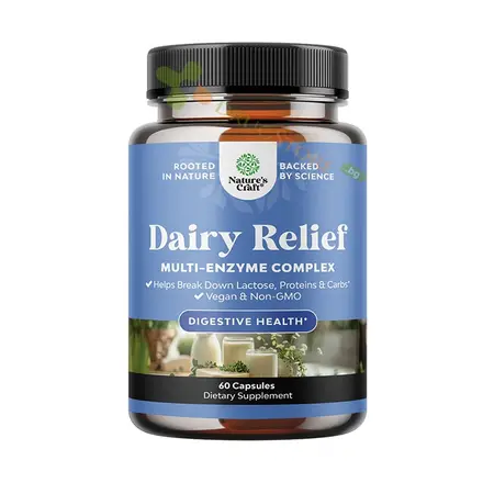 НЕЙЧЪРС КРАФТ ЛАКТАЗА ЕНЗИМ капсули 60 броя / NATURE'S KRAFT DAIRY RELIEF