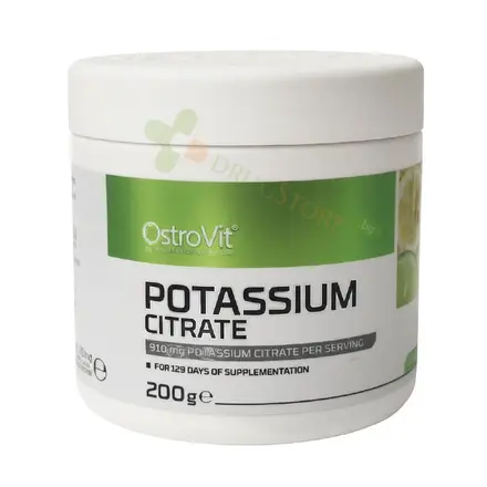 ОСТРОВИТ КАЛИЕВ ЦИТРАТ ЛИМОН И ЛАЙМ прах 200 г / OSTROVIT POTASSIUM CITRATE LEMON LIME powder