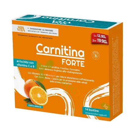САНАВИТА КАРНИТИНА ФОРТЕ саше 14 броя / PALADIN PHARMA SANAVITA CARNITINA FORTE sachets