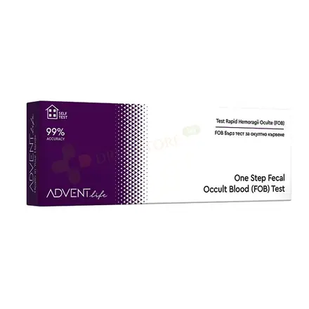 ТЕСТ ЗА ОКУЛТНО КЪРВЕНЕ ADVENT LIFE / ONE STEP FECAL OCCULT BLOOD ADVENT LIFE