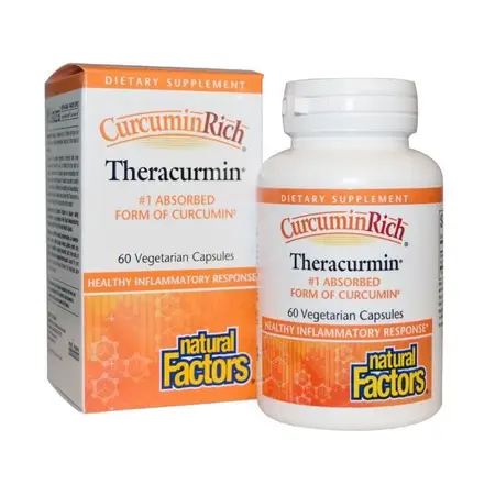 НАТУРАЛ ФАКТОРС ТЕРАКУРМИН капсули 30 мг 60 броя / NATURAL FACTORS CURCUMIN RICH THERACURMIN