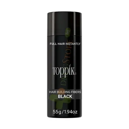 ТОППИК ФИБРИ ЗА КОСА ЧЕРНО 55 г / TOPPIK HAIR BUILDING FIBERS BLACK 55 g