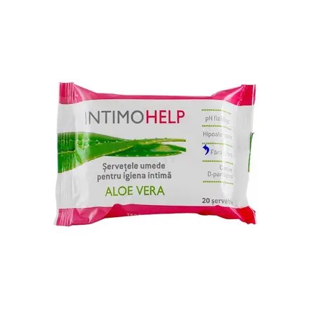 ИНТИМО ХЕЛП КЪРПИЧКИ ЗА ИНТИМНА ХИГИЕНА С АЛОЕ ВЕРА 20 броя / INTIMO WIPES WITH ALOE VERA