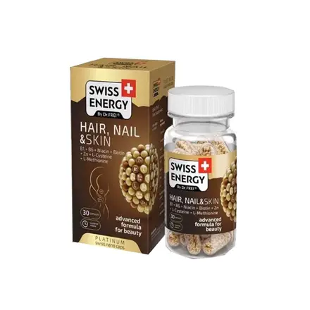 СУИС ЕНЕРДЖИ КОСА, КОЖА И НОКТИ капсули 30 броя / SWISS ENERGY HAIR, NAIL & SKIN