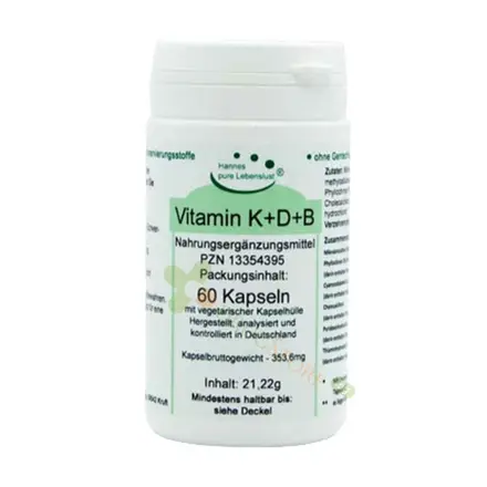 ВИТАМИН K + D + B капсули 60 броя / EL COMPRA VITAMIN K + D + B