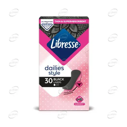 LIBRESSE Normal Black Ежедневни дамски превръзки