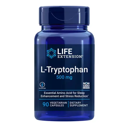 L-Tryptophan / Л-ТРИПТОФАН 500 mg 90 V капсули LIfe Extension