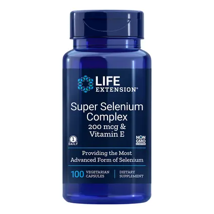 Super Selenium Complex & Vitamin E / Селен 200 µg + Витамин Е 20.1 mg 100 V капсули, Life Extension