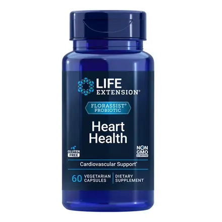 Florassist® Heart Health Probiotic/ Пробиотик в подкрепа на сърцето, 60 капсули LIfe Extension