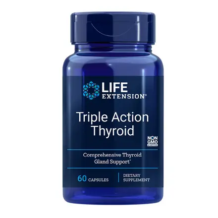 Triple Action / Thyroid Тироидна подкрепа 60 капсули LIfe Extension