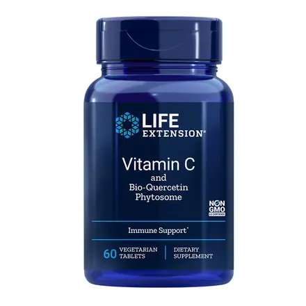 Vitamin C and Bio-Quercetin Phytosome Витамин С и Био Кверцетин Фитозоми 60 таблетки, Life Extension