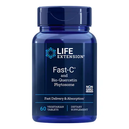 Fast-C® and Bio-Quercetin Phytosome/ Витамин С + Кверцетин, 60 таблетки, Life Extension