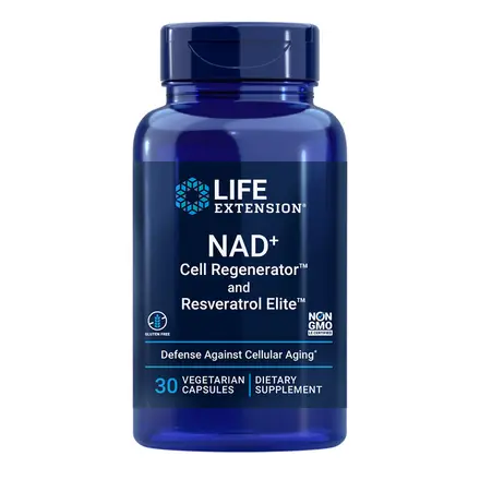 Никотинамид рибозид и ресвератрол - клетъчно здраве Optimized NAD+ Cell Regenerator™ and Resveratrol, 30 капсули, Life Extension