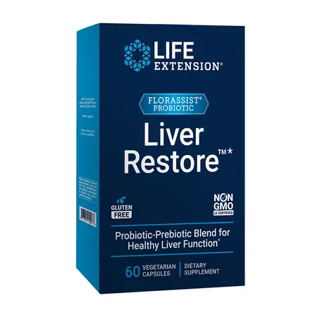 Florassist® Liver Restore/ Пробиотик в подкрепа на черния дроб, 60 капсули, LIfe Extension