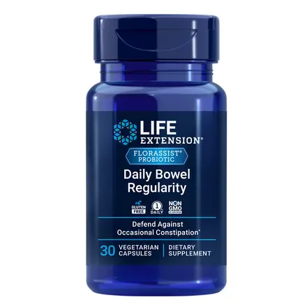 Пробиотик Florassist™ Ежедневна грижа за стомашно-чревния тракт 30 капсули, Life Extension