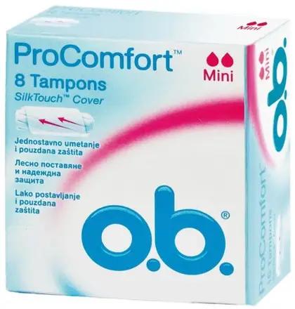 O.B. дамски тампони Pro comfort Mini 8 бр. кутия