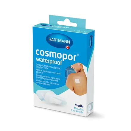 Hartmann Cosmopor Waterproof 7,2x5 cm, 5 pcs / Хартманн Космопор водоустойчив пластир 7,2x5 см, 5 бр
