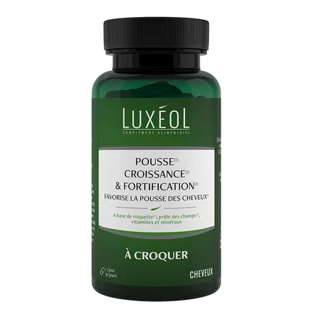 Luxéol за растеж и укрепване на косата Хранителна добавка с подсладител, 30 таблетки, Nutravalia