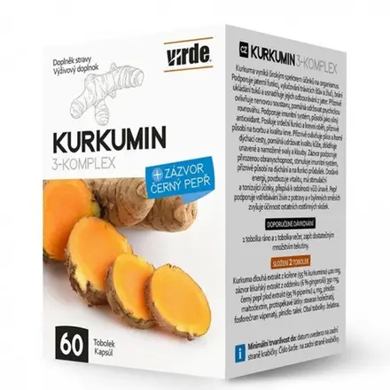 Куркумин комплекс (с джинджифил и черен пипер) 60 капсули, Virde