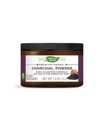 Активен въглен от кокосов орех, 56 g пудра Nature’s Way