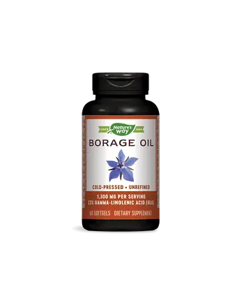 Borage Oil 23% GLA / Пореч масло 1300 mg х 60 капсули Nature’s Way