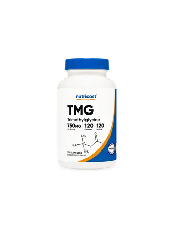 Нормализира нивата на хомоцистеина - TMG Бетаин анхидрид (триметилглицин), 750 mg х 120 капсули Nutricost