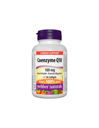 Коензим Q10, 100 mg, 60 софтгел капсули, Webber Naturals