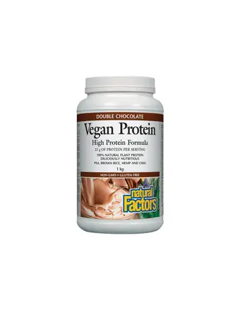 Vegan Protein High Protein Formula / Веган протеин с вкус на шоколад, 1кг пудра Natural Factors