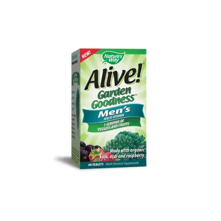 Nature’s Way Alive Garden Goodness Men`s Multivitamin Нейчърс Уей Алайв Гардън Гуднес Мултивитамини за мъже х60 таблетки