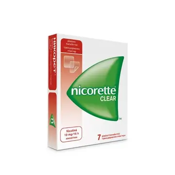 Nicorette Clear Пластири за отказване на цигари 10мг 16часа 7бр