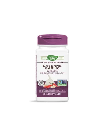 Cayenne Garlic/ Лют червен пипер с Чесън х 100 капсули Nature’s Way