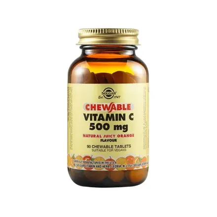 Solgar Витамин C 500mg 90 таблетки с вкус на портокал