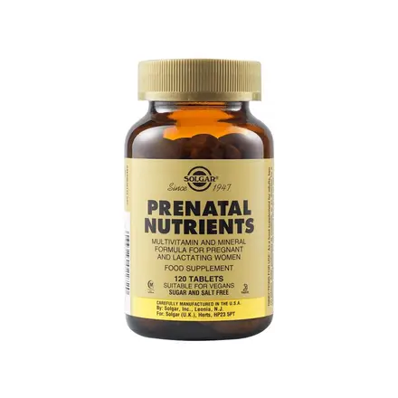 Solgar Prenatal Nutrients Пренатал Нютриентс за бременни x120 таблетки