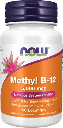 Methyl B-12 5000 mcg | with Folic Acid Quatrefolic® [60 Подезични таблетки , 60 Дози]