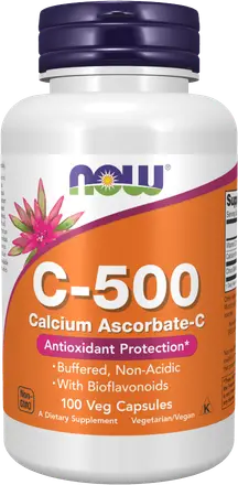 Vitamin C-500 | Calcium Ascorbate-C [100 капсули, 100 Дози]