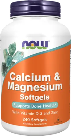 Calcium & Magnesium Softgels / with Vit D and Zinc [240 Гел капсули, 80 Дози]