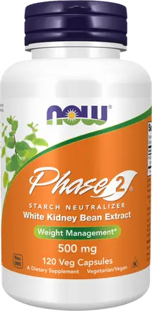 Phase 2® | White Kidney Bean Extract 500 mg [120 капсули, 40 Дози]