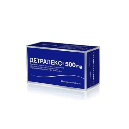 Detralex Детралекс при разширени вени и хемороиди 500мг x90 филмирани таблетки