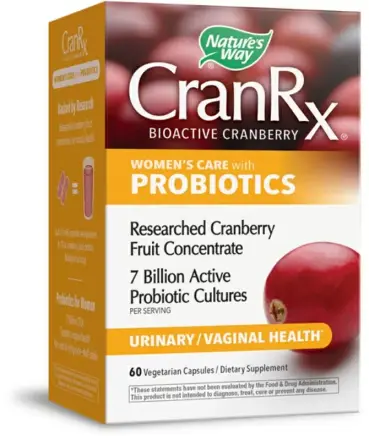 CranRx® За Жени (Червена Боровинка + 7 Млрд. Активни Пробиотици) 306 Mg X 60 V Капсули Natures Way 11861