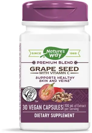 Гроздово Семе / Grape Seed 100 Mg Х 30 Капсули Natures Way 14320