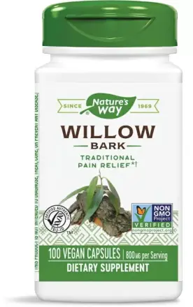 Бяла Върба / White Willow (Кора) 400 Mg Х 100 Капсули Natures Way 17850