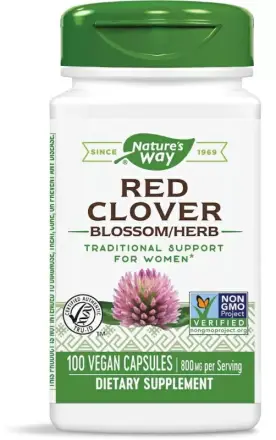 Детелина Червена / Red Clover (Цвят & Билка) 400 Mg Х 100 Капсули Natures Way 16000