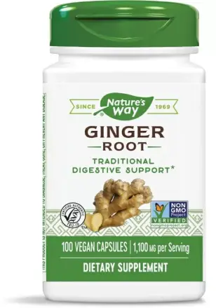 Джинджифил / Ginger ( Корен ) 550 Mg Х 100 Капсули Natures Way 13100