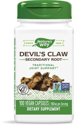 Дяволски Нокът / Devil's Claw (Корен) 480 Mg Х 100 Капсули Natures Way 12350