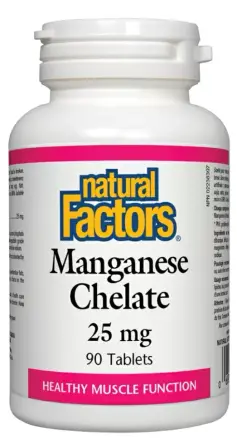 Манган (Хелат) 25 mg x 90 таблетки Natural Factors 1657 NF