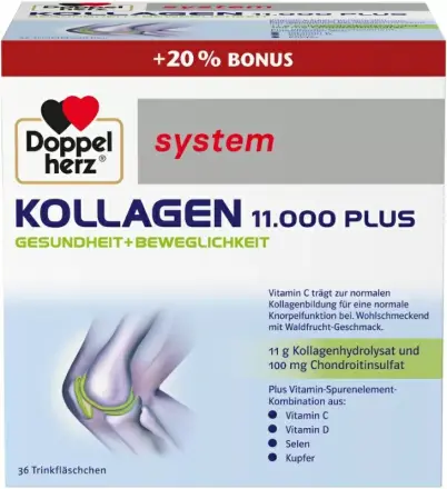 Колаген 11000 ПРОМО x 30 + 6 флакона ПОДАРЪК Doppelherz system