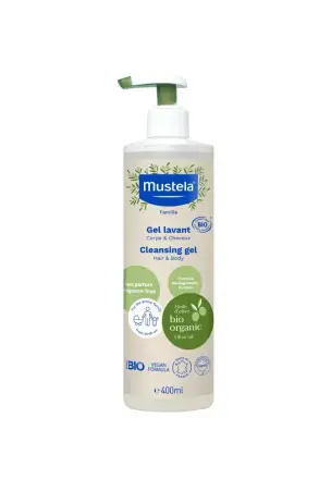 Mustela Organic измиващ гел 400мл