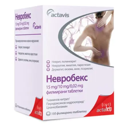 Невробекс 15мг/10мг/0,02мг Х 150 Филм. Таблетки