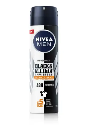 Nivea MEN Deo Спрей мъжки Invisible on Black & White Ultimate Impact 150 ml